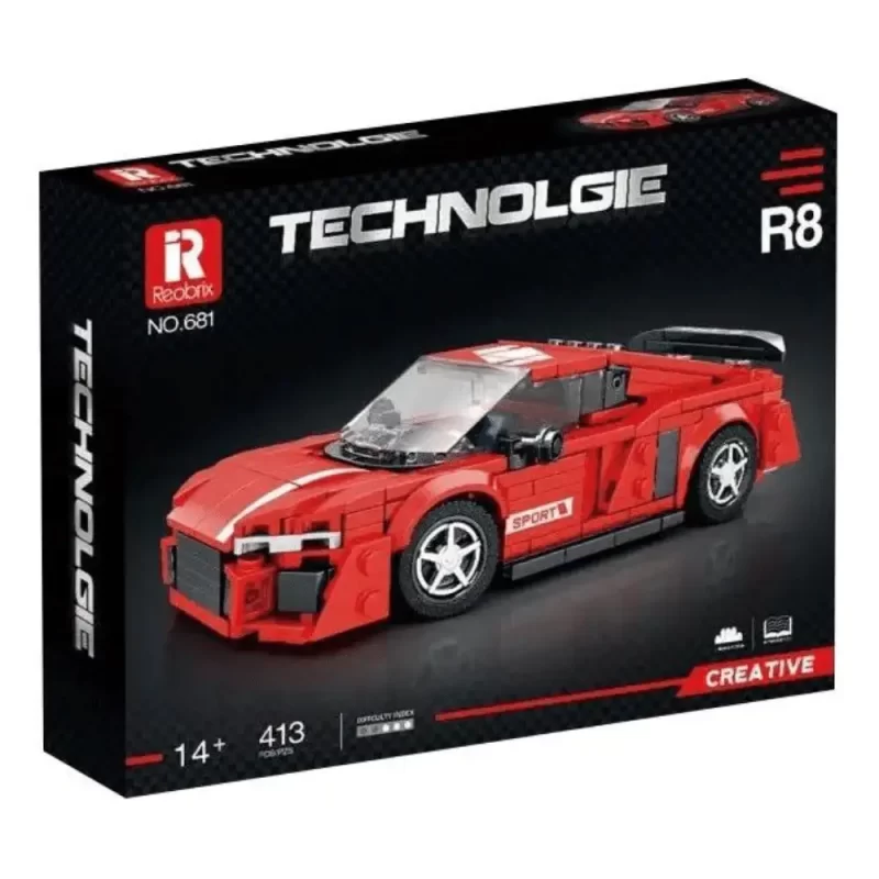 Technic Brick Set Audi R8 Reobrix 681 - Image 2