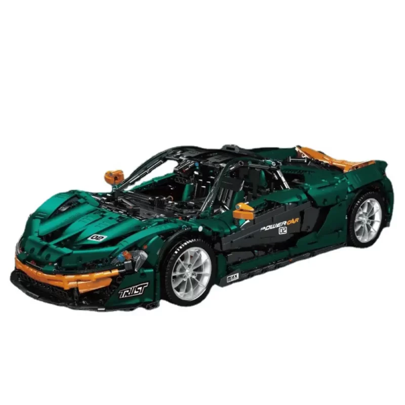 Technic Brick Set Emerald Green McLaren P1 MOULDKING 13091 - Image 3