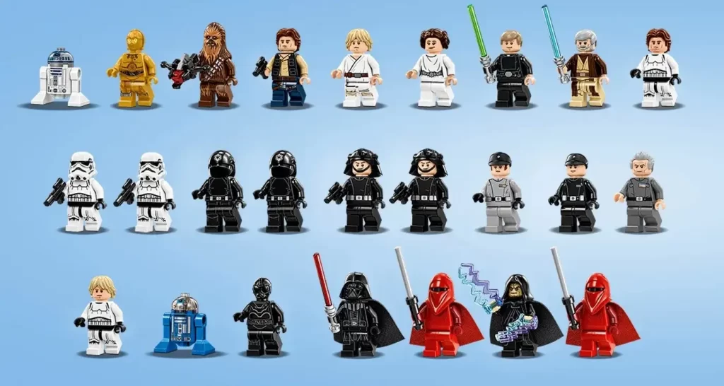 Detailed Star Wars minifigure collection