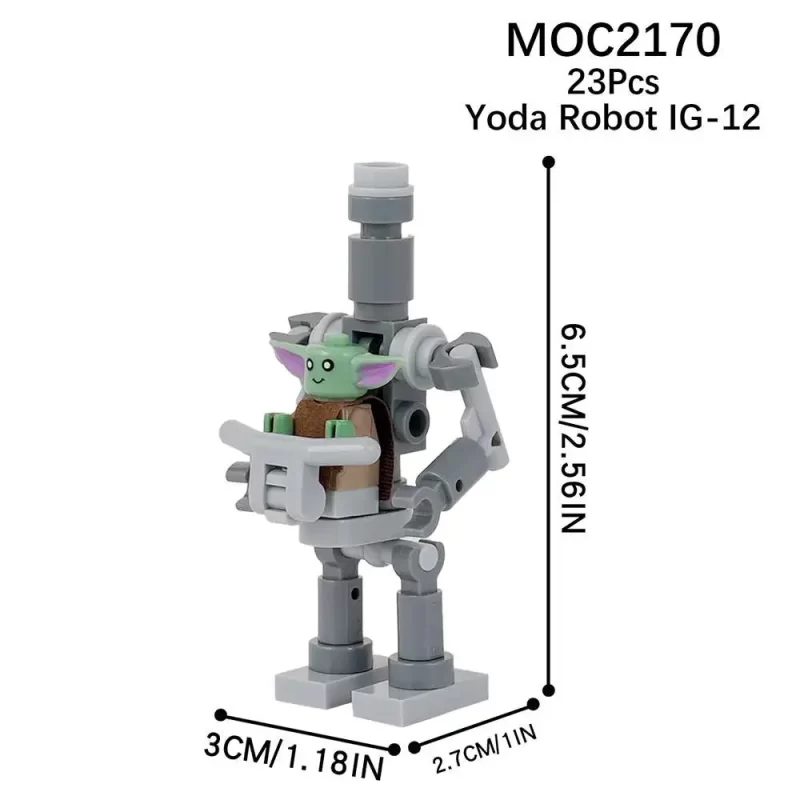 Star Wars Brick Set Yoda Robot IG-12 MOC-2170