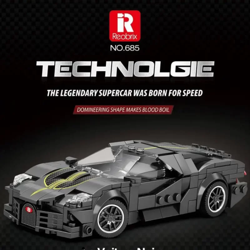 Technic Brick Set Bugatti La Voiture Noire Reobrix 685